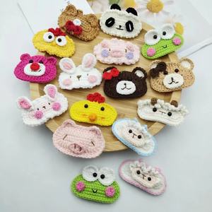 Accesorios para el cabello para niñas hechos a mano flor dulce horquilla de punto de lana linda flor de ganchillo pinza para el cabello - Product Image 6