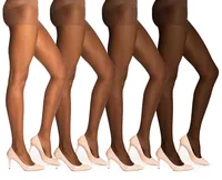 Sexy Shiny Tights Skin Tones Colors Nylon Pantyhose Stockings 15d Latin Skin Colours Extra Large Women Pantyhose