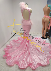 Designer Perlé Rose Strass Robes De Mariée Élégant Satin Sirène Robes De Mariée 2024 Autotest K010 <span class=keywords><strong>pour</strong></span> <span class=keywords><strong>Grande</strong></span> <span class=keywords><strong>Taille</strong></span> - Product Image 5
