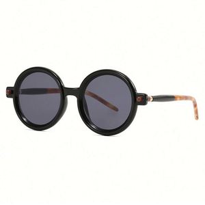 Gafas de Sol Vintage Personalizadas, Monturas de Gafas de Computadora Negras, Marrones y Transparentes, Gafas Redondas Pequeñas con Remaches para Hombre - Product Image 6