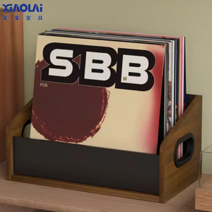 Estante de Almacenamiento de Discos de Vinilo y <span class=keywords><strong>CD</strong></span> de Madera de Gran Capacidad, Mueble Moderno <span class=keywords><strong>para</strong></span> Sala de Estar - Product Image 1
