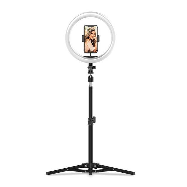 LED Selfie Ring Light Adjustable Phone Holder Tripod TikTok Live Stream Video Studio Portable Makeup Artists' Lamp