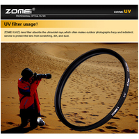 Filtres UV Zomei 58 mm, filtre pour appareil photo numérique, filtre pour objectif pour Canon Nikon