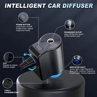 Diffuseur d'Arôme de Parfum de Voiture Luxe Intelligent Automatique Sans Fil Clip de Ventilation Diffuseur Sans Eau avec Source d'Alimentation Électrique