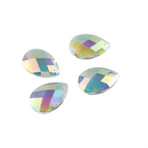 Lustre en <span class=keywords><strong>amande</strong></span> à facettes de 38mm, prisme en forme de goutte d'eau, perles de rideau pour décoration d'hôtel, pièces de lampe - Product Image 1