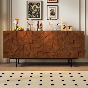 Modern Luxury <strong>TV</strong> <strong>Cabinet</strong> &amp; <strong>Tall</strong> Entry Sideboard, Italian Style Black Wooden Storage <strong>Cabinet</strong> for Bedroom &amp; Living Room - Product Image 4