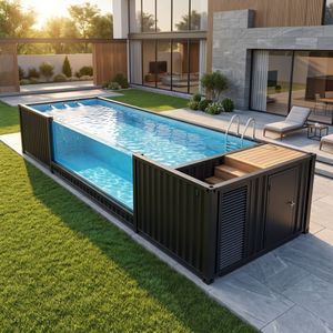 <span class=keywords><strong>Piscine</strong></span> <span class=keywords><strong>hors</strong></span> <span class=keywords><strong>sol</strong></span> préfabriquée modulaire Addotron, style conteneur maritime moderne, avec chlorinateur à <span class=keywords><strong>sel</strong></span> pour hôtel - Product Image 1