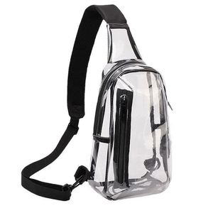 Bolso Bandolera Transparente de PVC con Carga USB, Bolso Deportivo para el Pecho, Bolso Cruzado Casual para Damas y Caballeros - Product Image 3