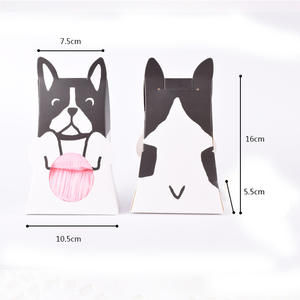 Joybean kotak hadiah kertas Kraft lipat hewan lucu gaya Korea dengan pita cap daur ulang untuk kaus kaki permen & kemasan karton - Product Image 4