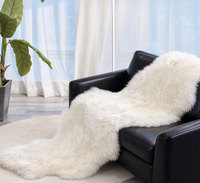 Tapis en peau de mouton véritable double épaisseur, doux, en fourrure d'agneau, pour la décoration intérieure, canapé, chambre à coucher, vente en gros, OEM, ODM