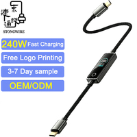 Cable de Carga Rápida USB-C a Tipo-C de 240W 5A PD3.1 con Trenzado de Nailon para Cámara y Dispositivos iOS, Personalizado de Fábrica, de 1m a 3m