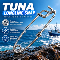 Clip de pêche à la palangre en acier inoxydable 304 de type L, robuste, qualité marine, connecteur de ligne principale pour la pêche au thon