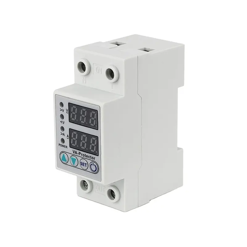 FATO Din Rail Adjustable Automatic Over Voltage And Under Voltage Protector Device Stabilizers 40A AC 230V