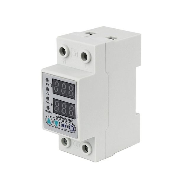 FATO Din Rail Adjustable Automatic Over Voltage and Under Voltage Protector Device Stabilizers 40A AC 230V