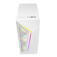 Boîtiers PC Gaming en Promotion : Boîtiers PC Gaming ATX Tower avec Ventilateurs RGB et Panneau Frontal en Verre pour Ordinateur de Bureau