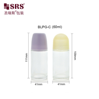 Pabrik Memproduksi Wadah Roll-on Botol Kaca Kosong Isi Ulang untuk Deodoran Ukuran 50ml 60ml 2oz
