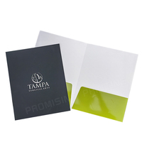 Dossier de présentation d'entreprise à deux poches avec logo personnalisé A4/A5 format lettre coloré PP porte-documents sac motif papier pour