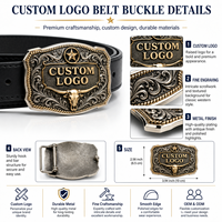Fabricant de boucles de ceinture en alliage de zinc moulé sous pression CNC, boucles de ceinture western personnalisées, chromées avec votre logo, réponse rapide