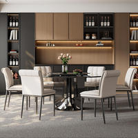 Chaise de salle à manger en cuir de luxe italienne pour la maison, l'appartement, l'hôtel et l'usage commercial - Design moderne, écologique, durable