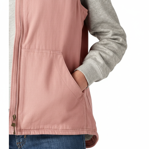 เสื้อกั๊กผ้าแคนวาสสำหรับผู้หญิง สกรีนโลโก้ได้ตามต้องการ ไซส์สตรีทแวร์ แฟชั่น คอตั้ง ระบายอากาศ สไตล์ลำลอง เสื้อกั๊กผ้าแคนวาสสำหรับผู้หญิง - Product Image 1