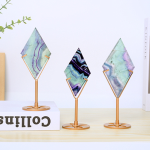 Nueva Llegada: Decoración de Cristal de Piedras Preciosas Naturales Curativas, Tallados de Corazón de Fluorita Arcoíris y Diamantes para Regalo - Product Image 1