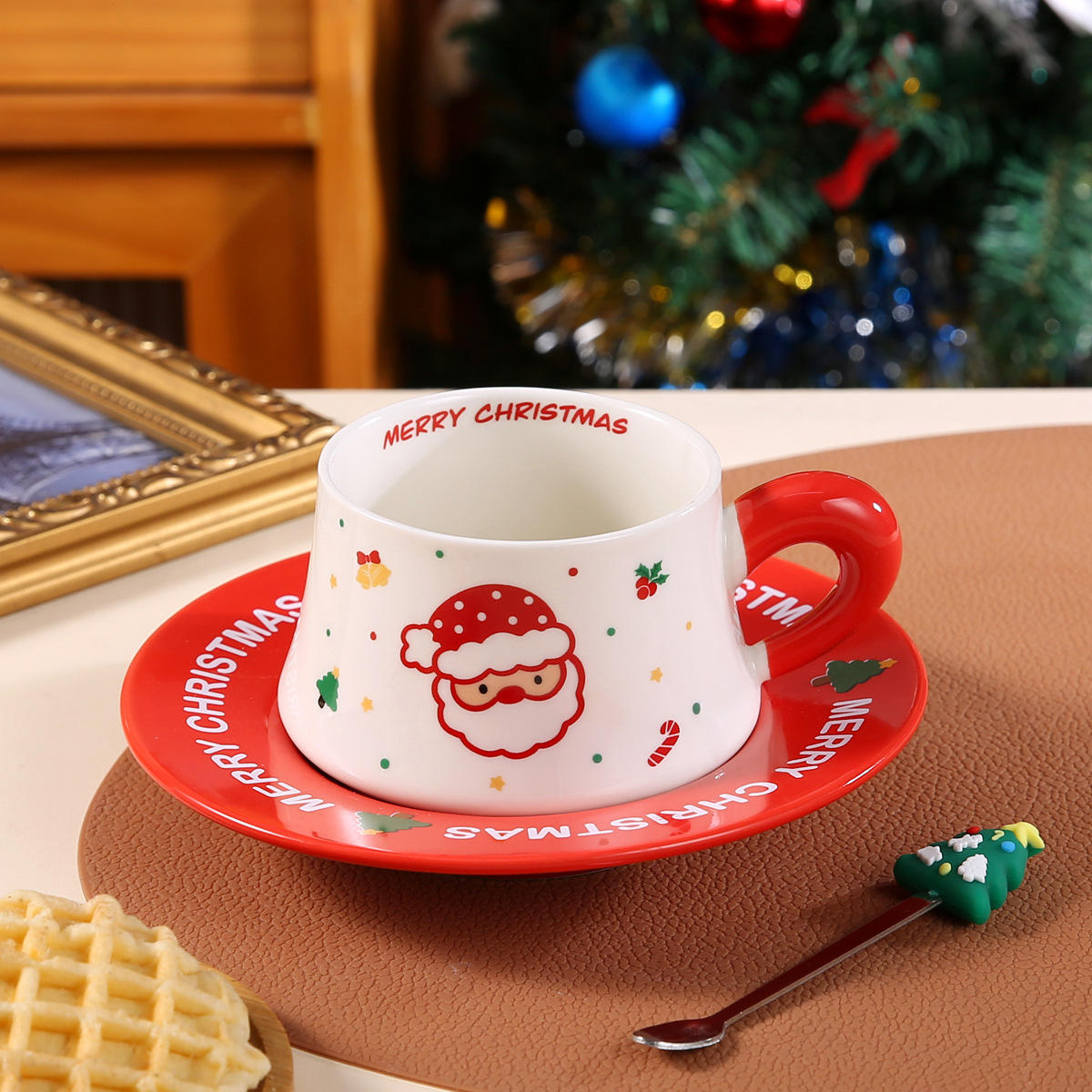Santa claus cup and saucer