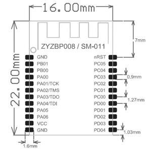 Modulo Zigbee 3.0 ZYZBP008 SM-011 Silicon Labs EFR32MG21A020F768IM32, ZHA, EZSP, <span class=keywords><strong>NCP</strong></span>, Home Assistant - Product Image 4