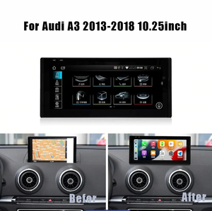 Autoradio Android 13 10,25 pouces, autoradio GPS, écran de voiture pour <span class=keywords><strong>Audi</strong></span> A3 2013-2018, CarPlay sans fil intégré - Product Image 3