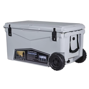 70L Modern <b>Cooler</b> with Wheels for Camping Picnic Fishing Food & <b>Cans</b> Storage Dual-Purpose Outdoor Cold Box - Product Image 2
