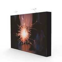 Usine de qualité super lumineux 180mm d'épaisseur couleur argent textile rétro-éclairé double face panneaux d'affichage tissu boîte à lumière LED