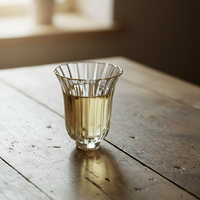 Tasse à thé en verre de style chinoiserie de 40 ml, épaissie, résistante à la chaleur, faite à la main, verrerie haut de gamme