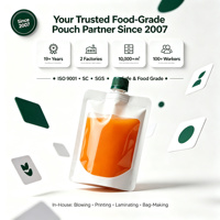 Pochette à bec verseur OEM ODM en PET/CPP pour aliments pour bébés, résistante aux hautes températures, impression personnalisée, Doypack pour purée de fruits et aliments complémentaires pour bébés