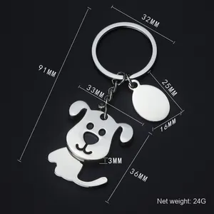 Heißer Verkauf Hochwertiger Kreativer Cartoon-Welpen-Schlüsselanhänger mit Wackelkopf aus Zinklegierung Werbegeschenk Souvenir Autoanhänger - Product Image 6