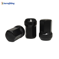 Kit de 24 écrous de roue cannelés robustes noirs avec 2 clés pour la réparation des fixations de roues