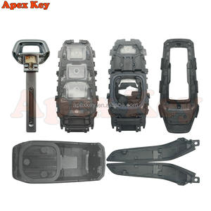 Boîtier de remplacement de clé de voiture ABS noir de haute qualité pour Audi avec 3 boutons et autocollants - Product Image 3