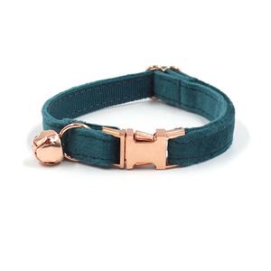<span class=keywords><strong>Collar</strong></span> de terciopelo con cascabel para gato y perro, Gargantilla de lujo con grabado de logotipo personalizado - Product Image 4