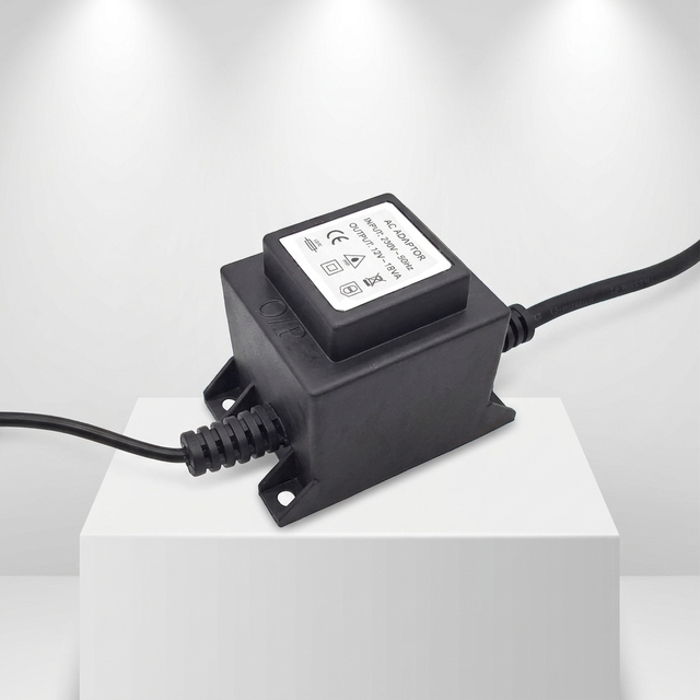 Square Waterproof Single Phase EI Step Transformer 220V 12V 24V AC 120VA-500VA Low Noise Villa Fountain Landscape Power