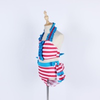 Justaucorps de danse à rayures rouges et blanches pour adulte et enfant, costume de danse avec joli nœud, tenue de scène pour performance de jazz
