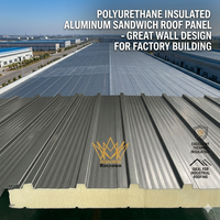 Panneau sandwich en aluminium ondulé isolé et résistant aux intempéries pour les toitures de fermes avicoles, chambres froides, ateliers et entrepôts