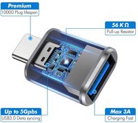 Harga pabrik Adaptor USB C ke USB 3.0 konektor konversi USB Mini Tipe C OTG Adaptor untuk perangkat Port Tipe C