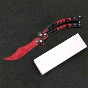 Suministro Directo de Fábrica Cuchillo de Entrenamiento Tipo Mariposa Balisong <span class=keywords><strong>CSGO</strong></span> Hoja Multifunción Plegable para Acampar al Aire Libre 3Cr13 - Product Image 6