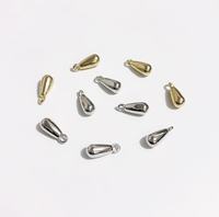 Manik-manik Akrilik CCB Bentuk Tetes Berlapis Emas Perak dengan Lubang Atas untuk Pembuatan Perhiasan Kalung Anting Gantungan Kunci DIY