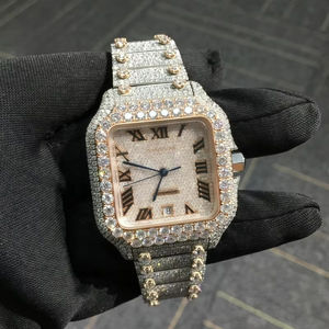 Reloj Mecánico de Alta Gama con Moissanita de Grado D VVS1, Caja de Acero Inoxidable, Esfera Esqueleto, Caja de Regalo de Lujo, Garantía de 2 Años - Product Image 1