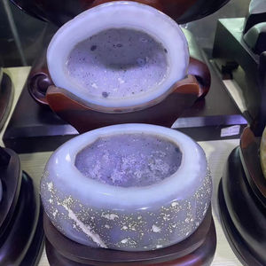 Adornos de Ágata de Cueva de Amatista Natural de Brasil, Geoda de Ágata Natural de Gran Tamaño, Cuenco <span class=keywords><strong>del</strong></span> <span class=keywords><strong>Tesoro</strong></span> de Amatista Grande - Product Image 1