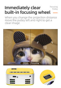 Miniproyector Lcd T20 Smart 1080P, conexión inalámbrica para compartir pantalla, interfaz <span class=keywords><strong>Usb</strong></span>, reproductor multimedia - Product Image 5