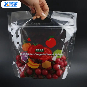 Sacs de conservation alimentaire anti-buée en plastique de qualité alimentaire imprimés sur mesure, réutilisables, pour fruits frais, raisins, citrons, laitues - Product Image 4