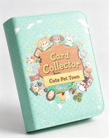 Classeur de cartes à collectionner à 9 pochettes avec sangle de transport, pages amovibles, feuilles intérieures transparentes en PP, album portable pour collection