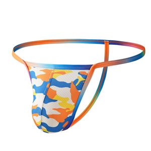 Tanga Sexy con Estampado de Arcoíris para <span class=keywords><strong>Hombre</strong></span>, Ropa Interior Transpirable de Malla, Tanga de Cintura Baja, Bikini <span class=keywords><strong>El</strong></span>ástico, Jockstrap, Traje de Baño - Product Image 6