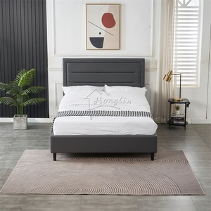<span class=keywords><strong>Lit</strong></span> King Size capitonné <span class=keywords><strong>de</strong></span> luxe au design européen avec tête <span class=keywords><strong>de</strong></span> <span class=keywords><strong>lit</strong></span> rembourrée et revêtement en tissu - Product Image 4