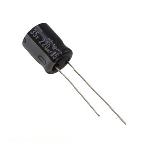 Condensateur original 220 uF CAP ALUM 220UF 20% 35V RADIAL TH Through Hole UVR1V221MPD1TD - Product Image 1